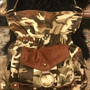 KATHY VAN ZEELAND Camo satchel/handbag/purse